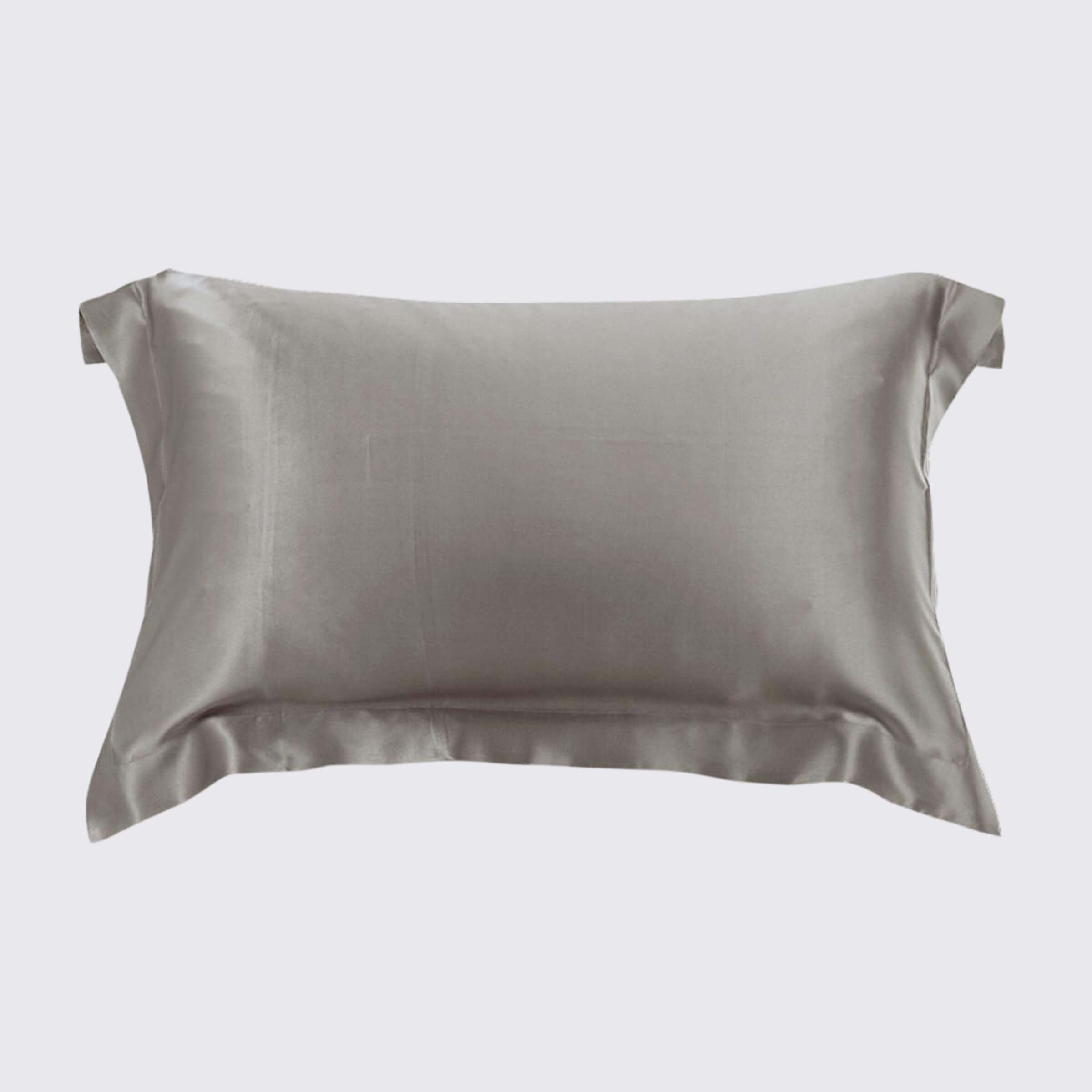 Funda de almohada de seda Oxford de 19 momme - Con volante