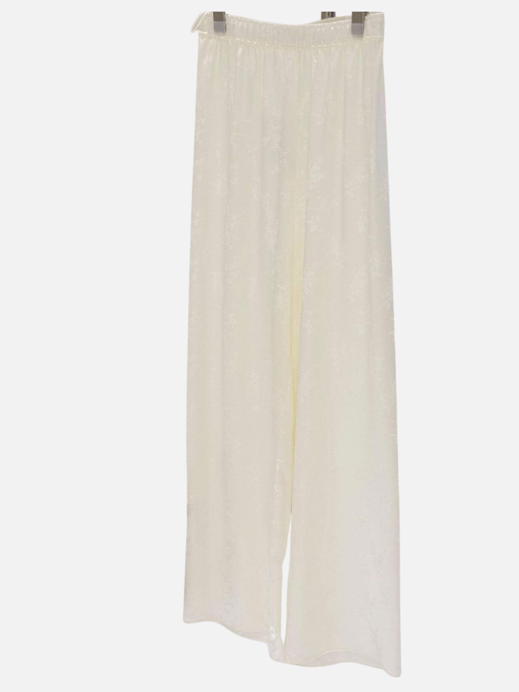 Pantalones de jacquard de seda