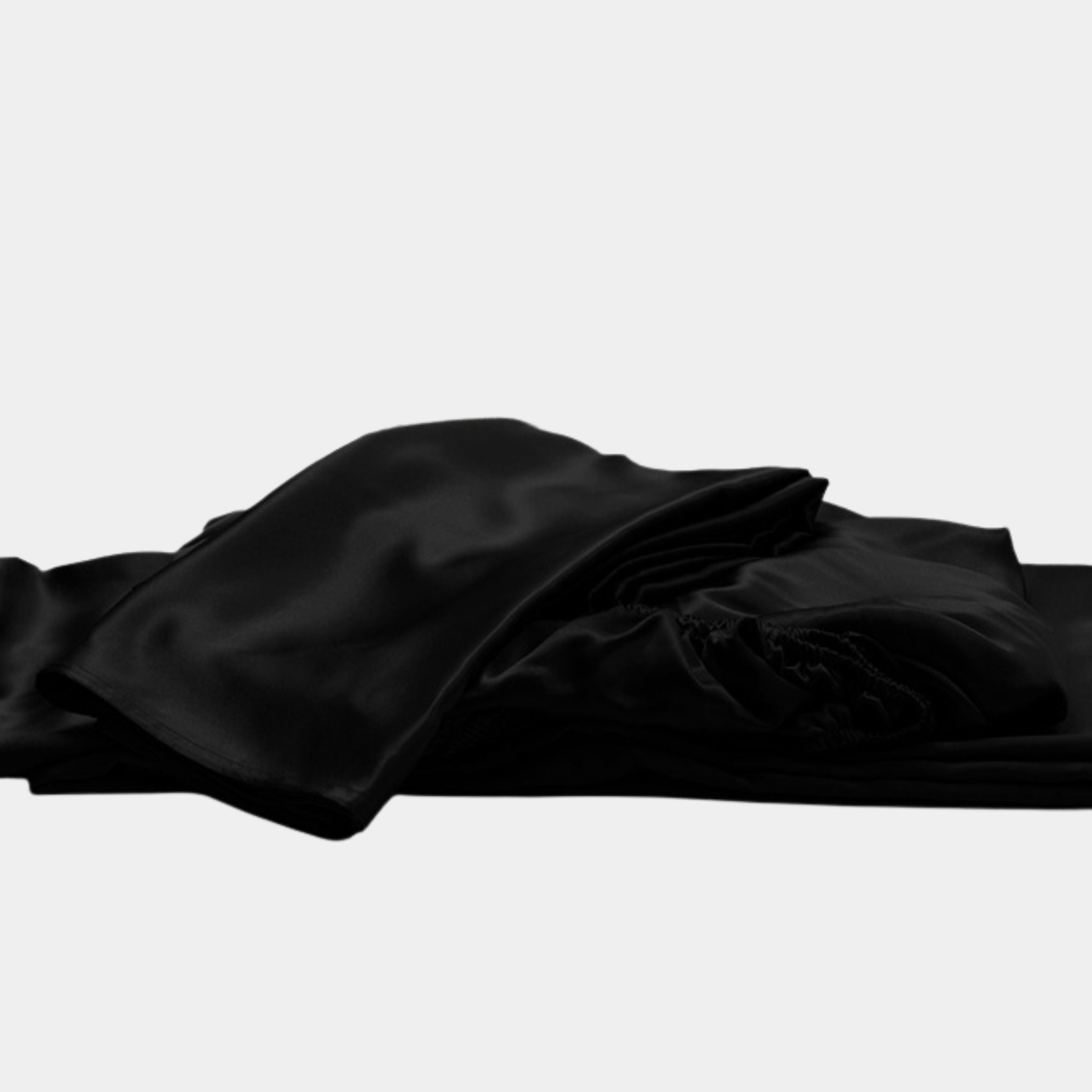 Drap housse en soie 22momme Noir