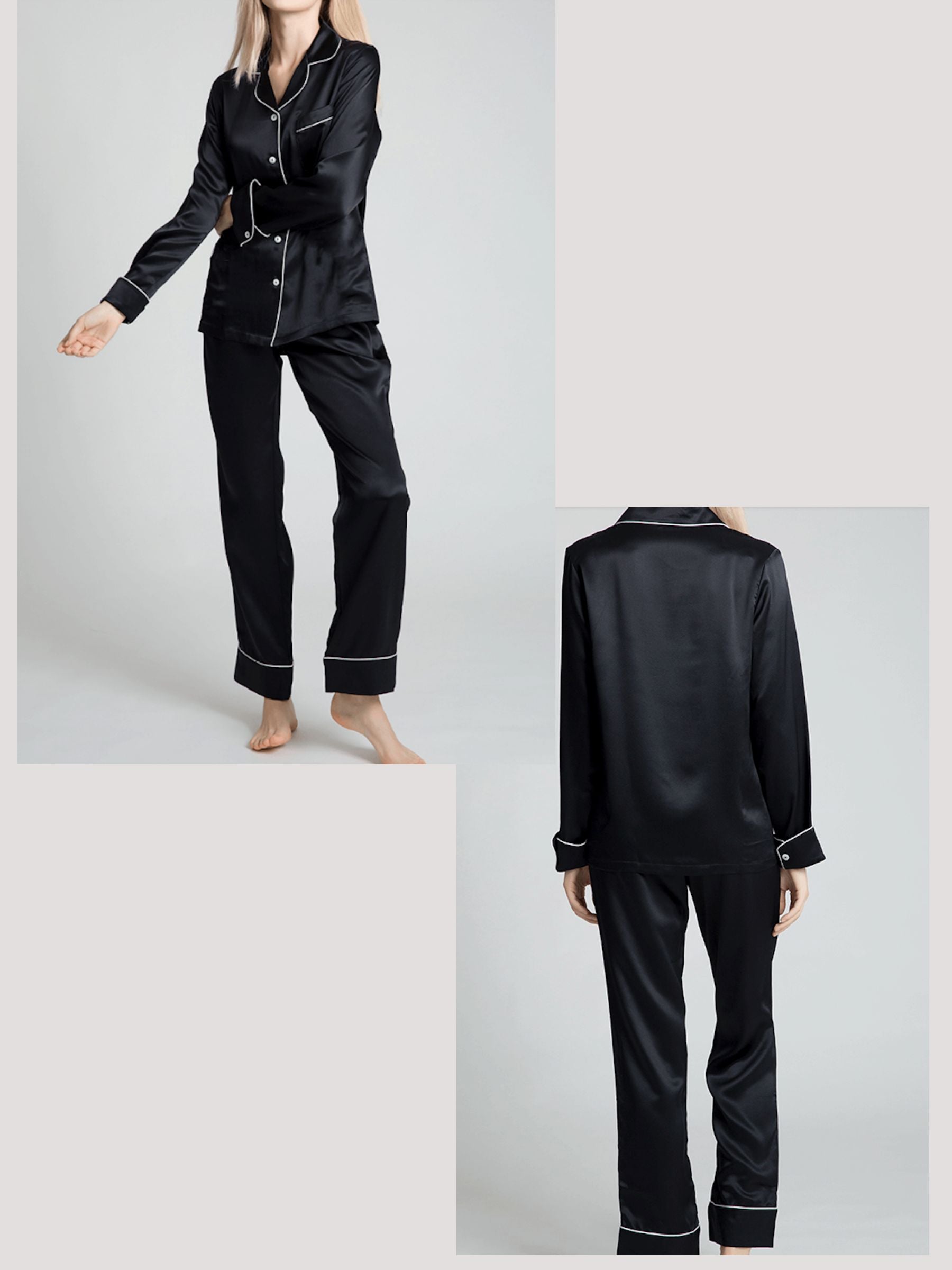 Pijamas de seda para mujer