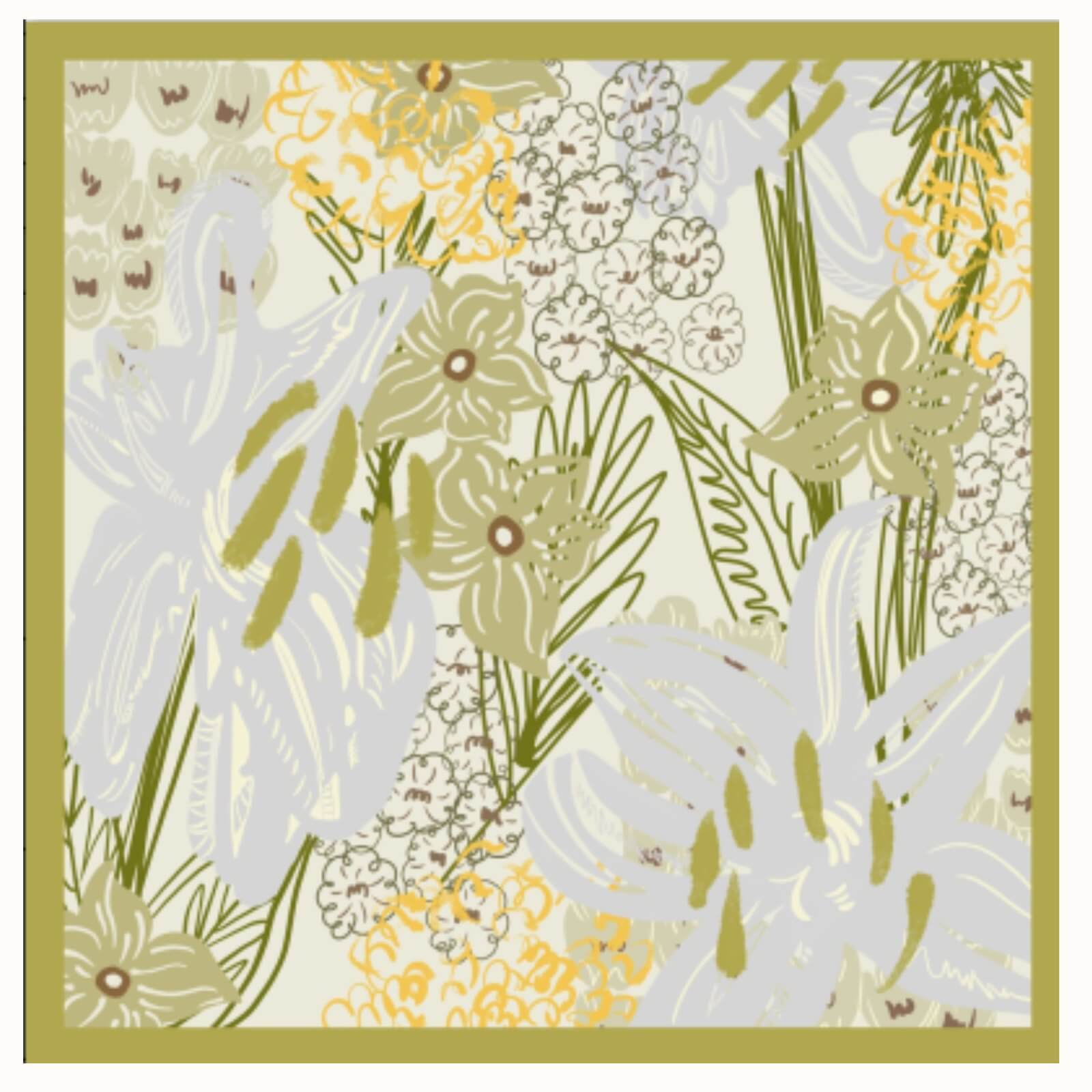 Silk scarf - Mathematics (90×90 cm)