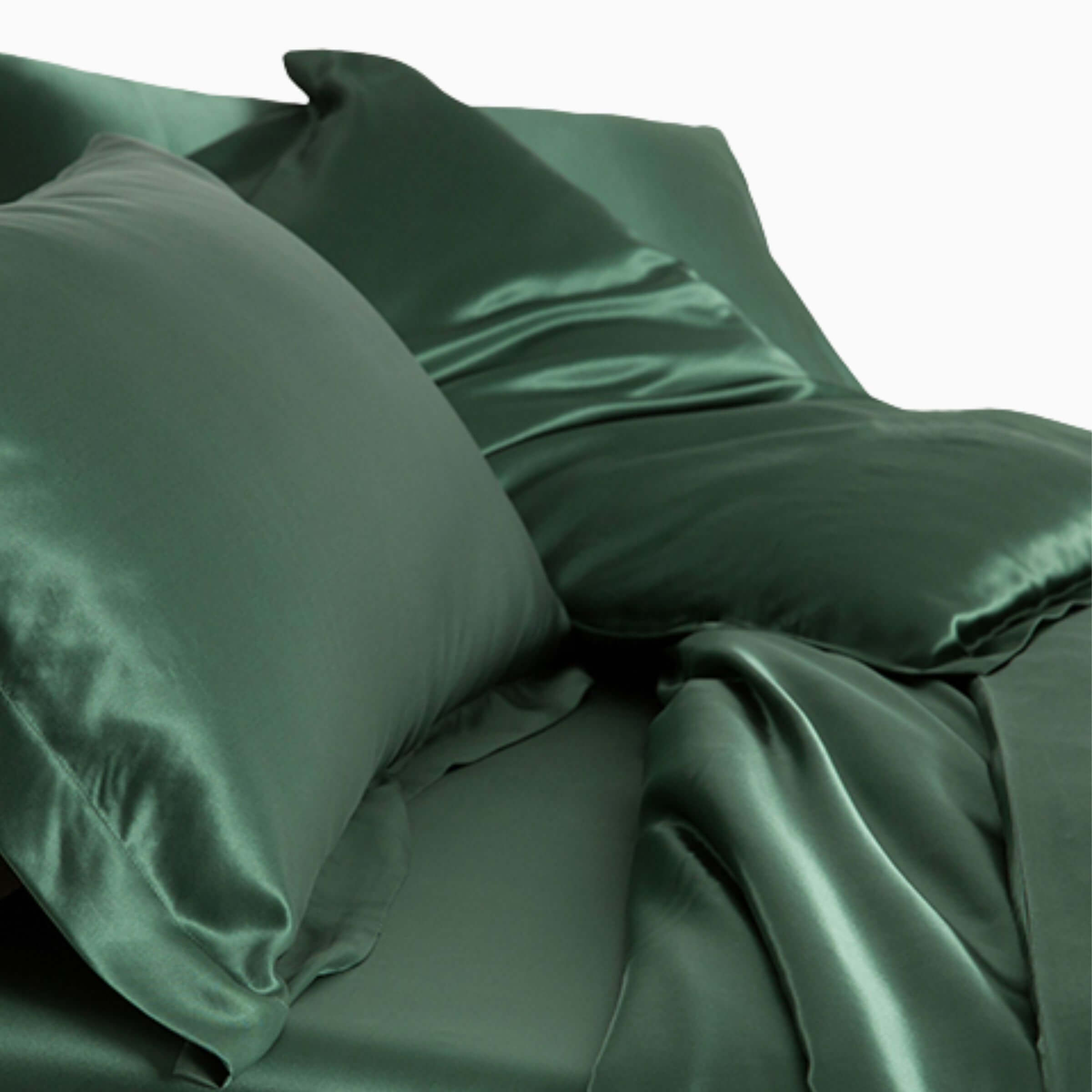 Funda de almohada de seda Oxford de 19 momme - Con volante