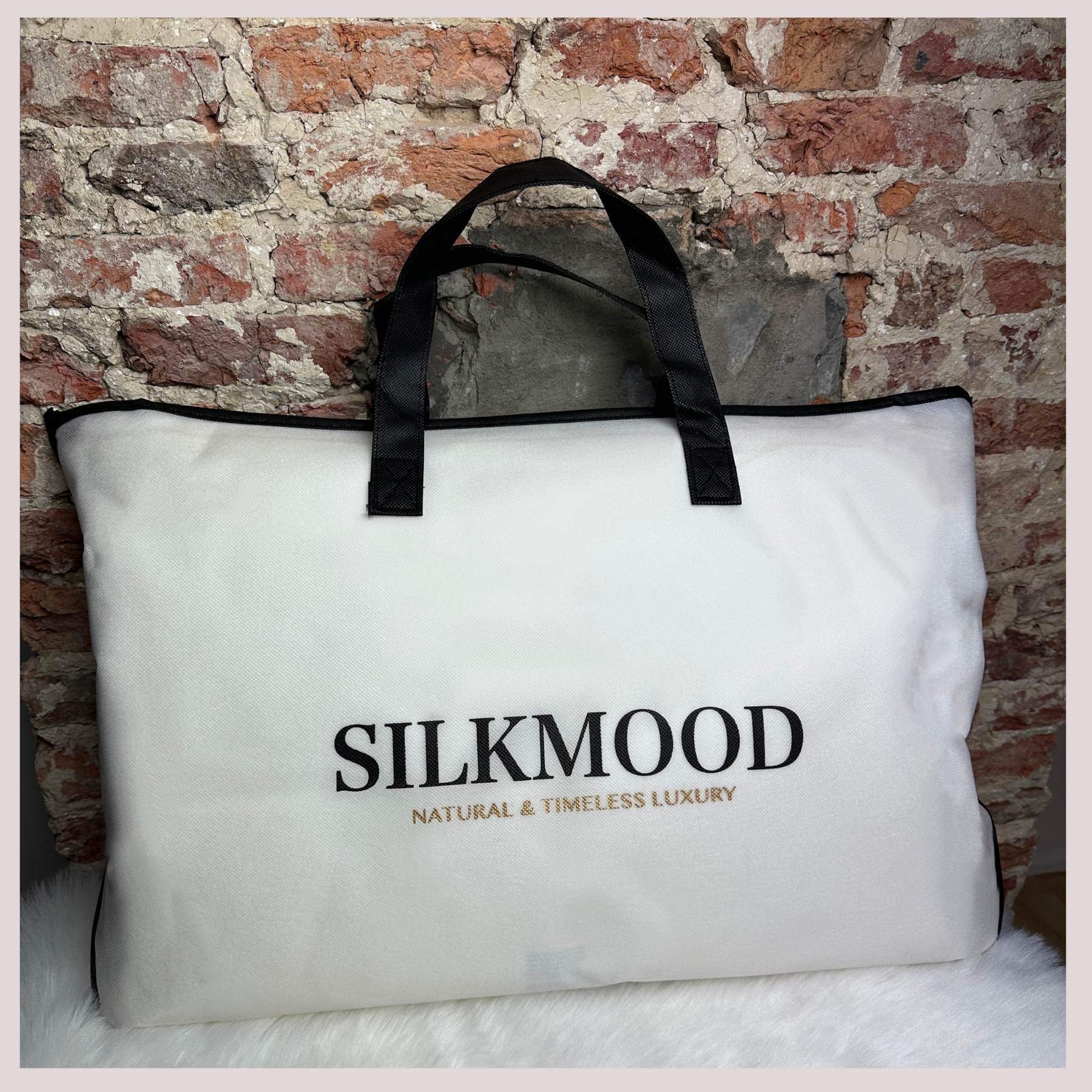 Almohada de seda con funda de seda