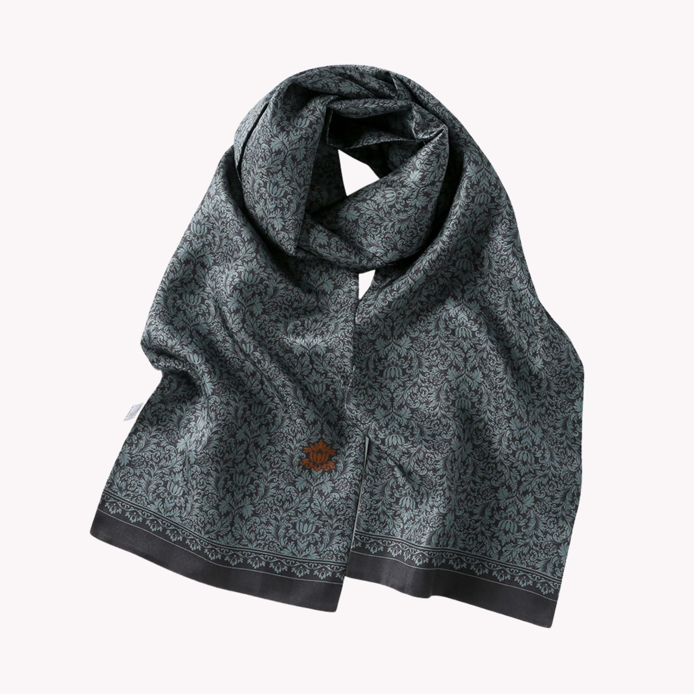 Bufanda de seda para hombre de doble capa