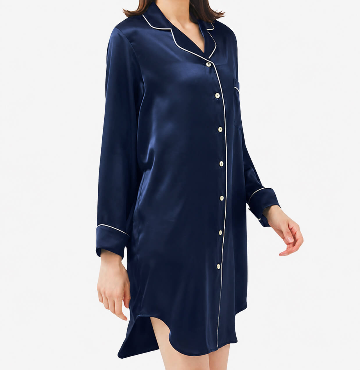 camisón de seda para mujer