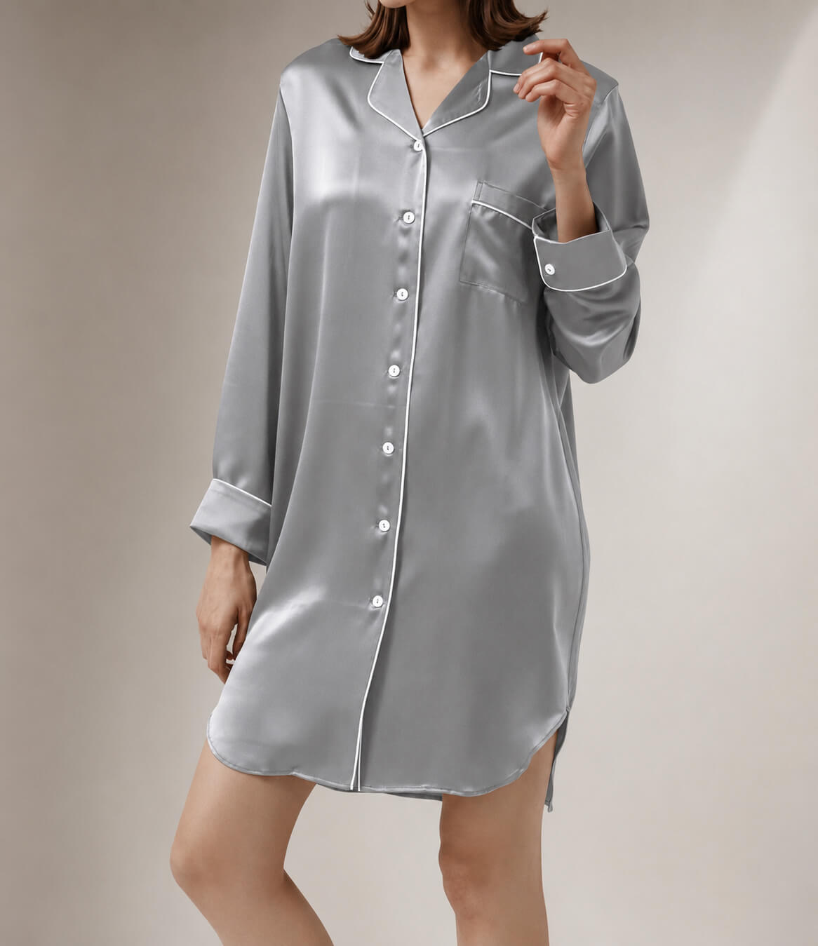 camisón de seda para mujer