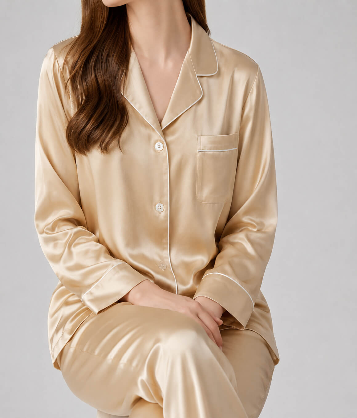 Pijamas de seda para mujer