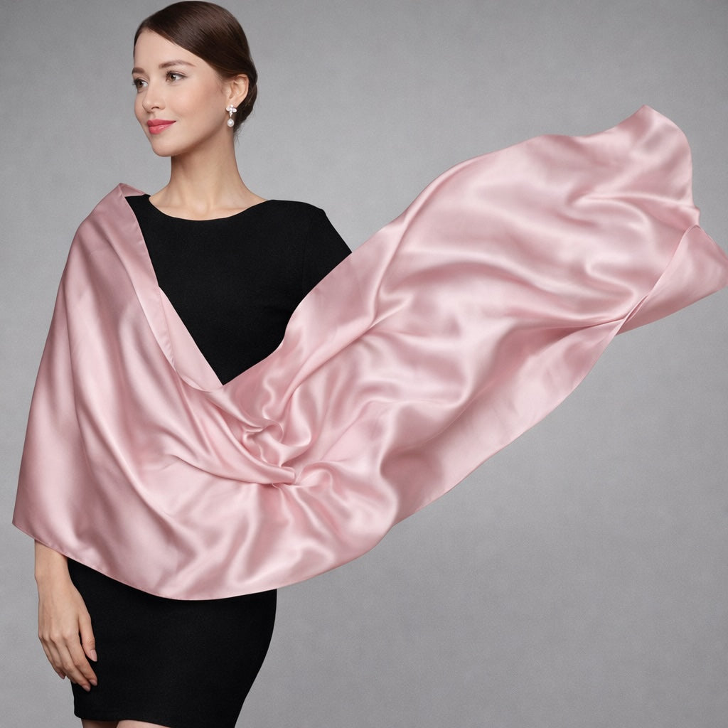 Plain silk scarf