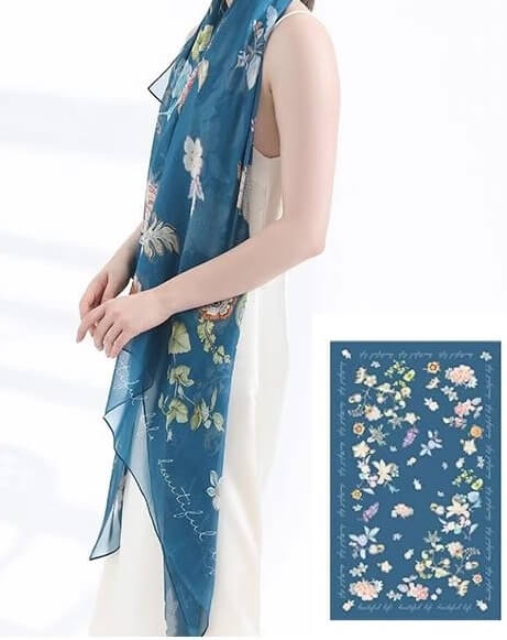 Large silk scarf