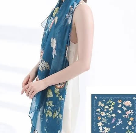 Large silk scarf