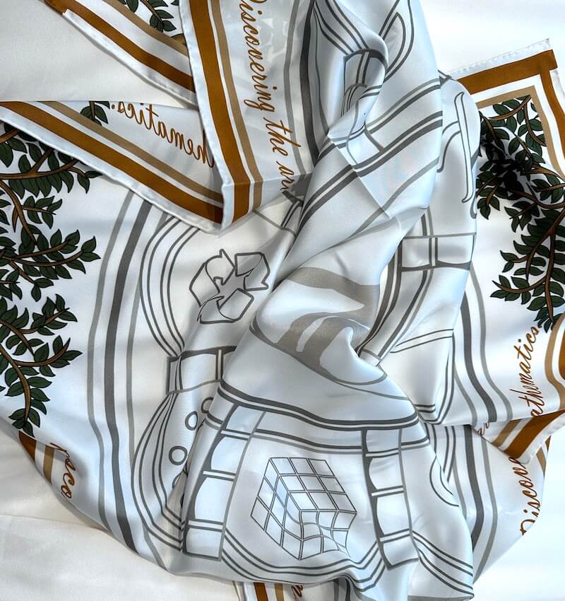 Pañuelo de seda - Matemáticas (90x90 cm)