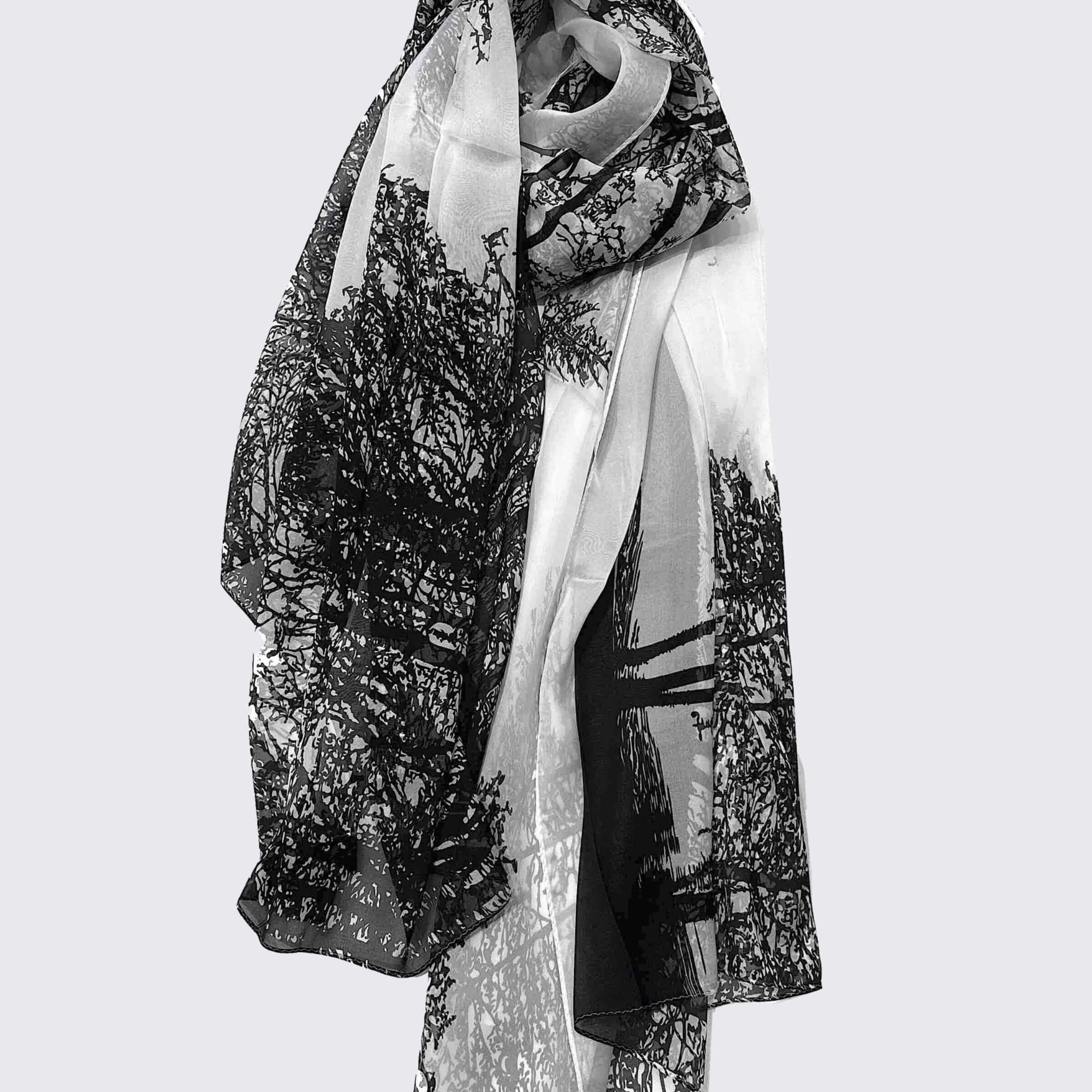 Large silk scarf