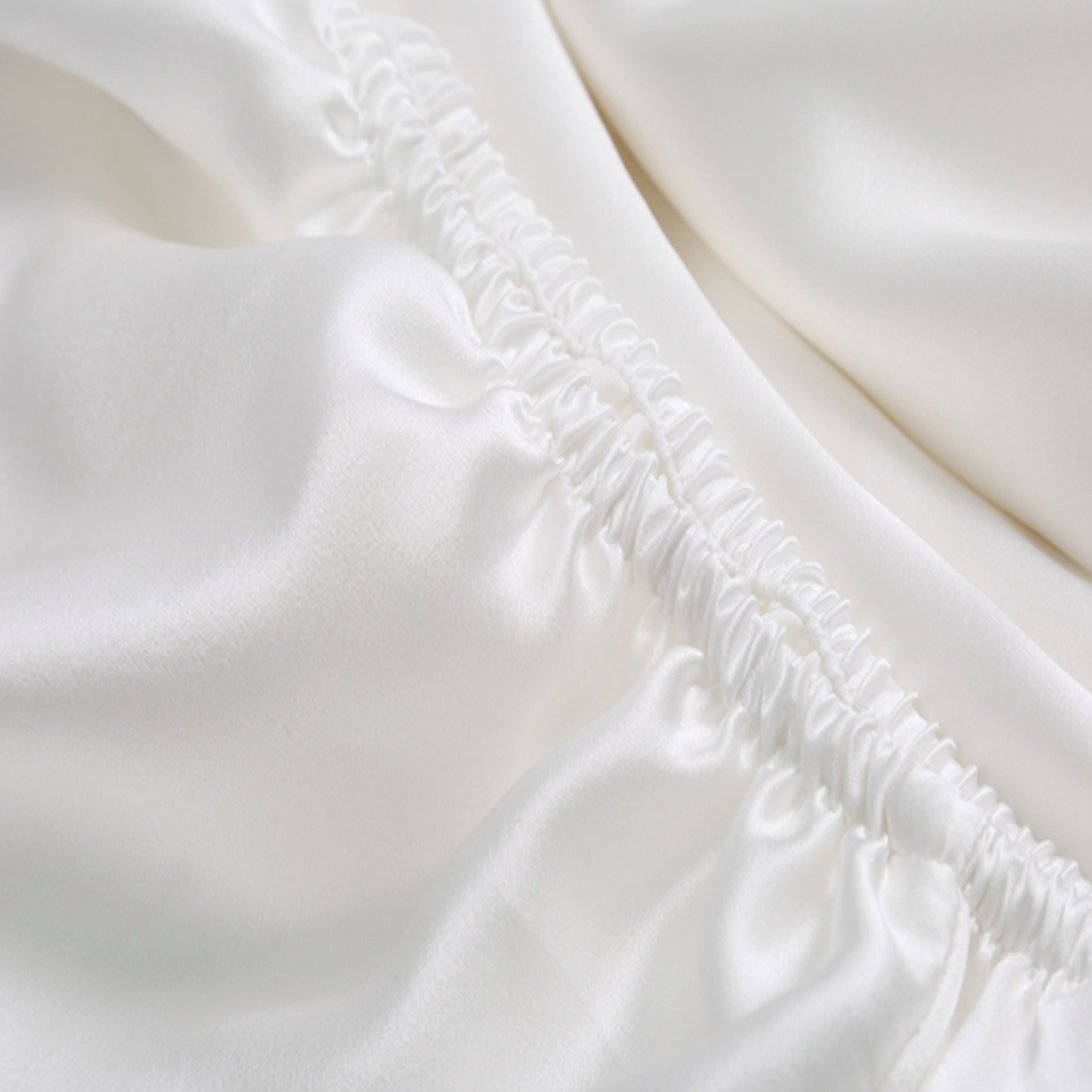 Drap housse en soie 22momme blanc ivoire