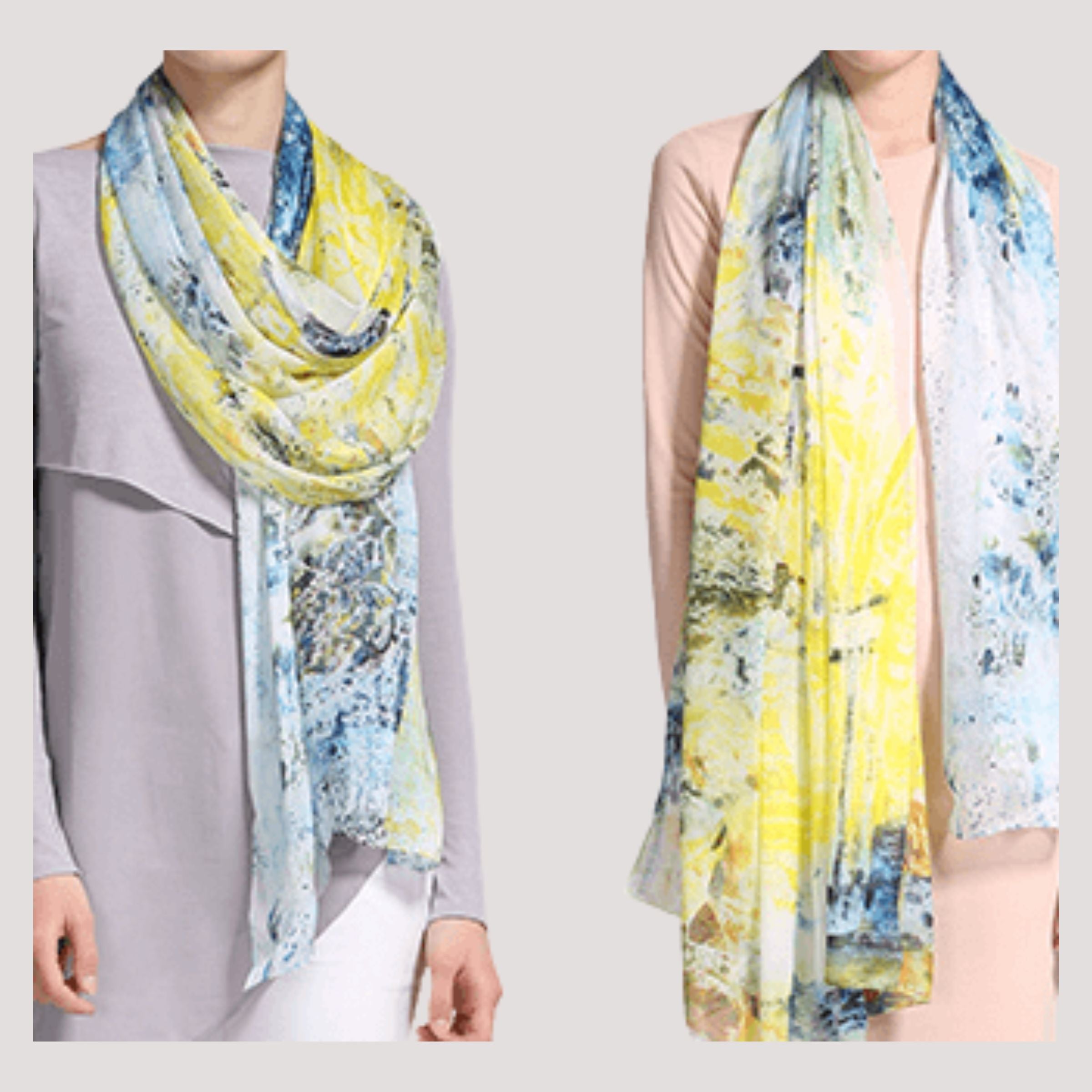 Large silk scarf