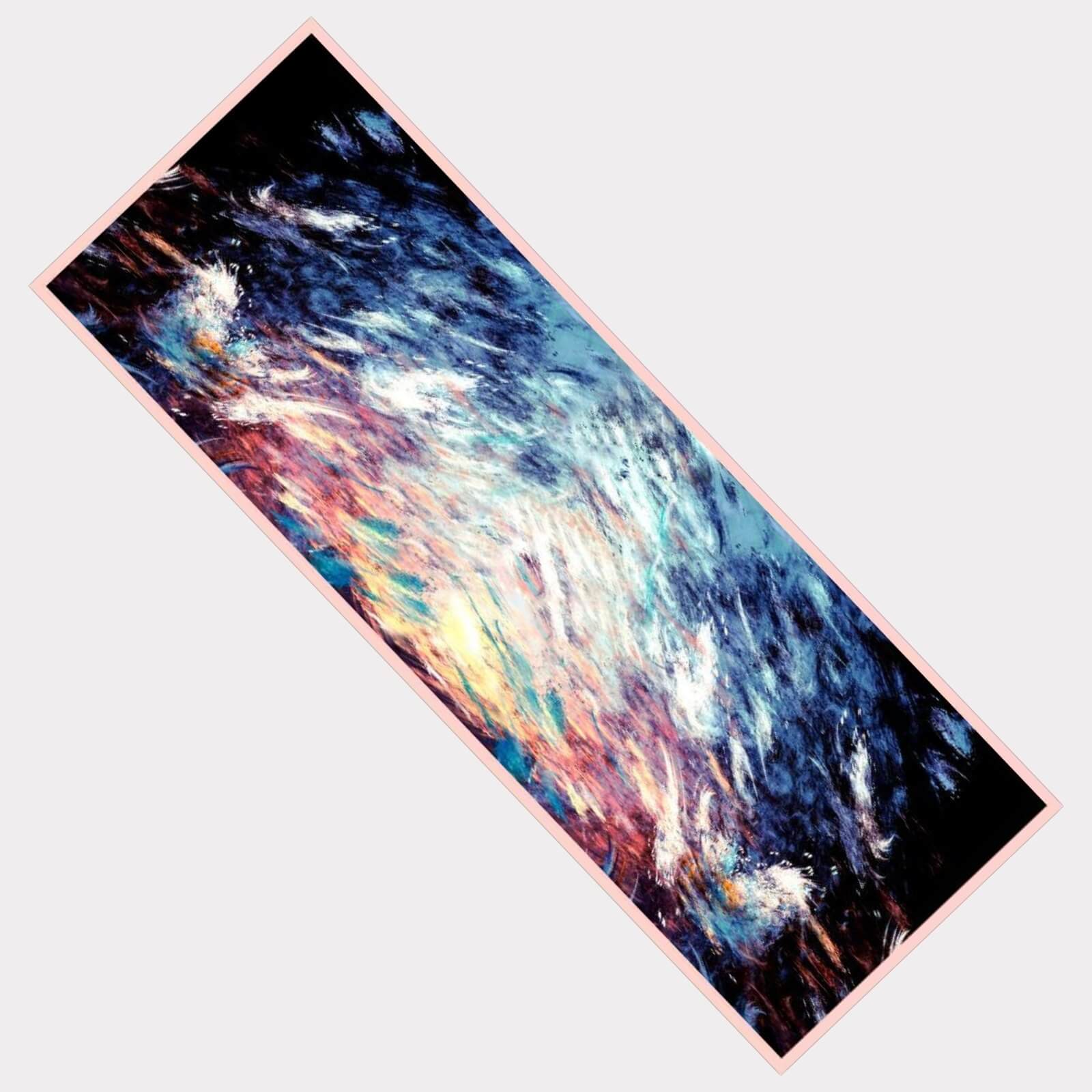 Double-sided scarf in silk and wool