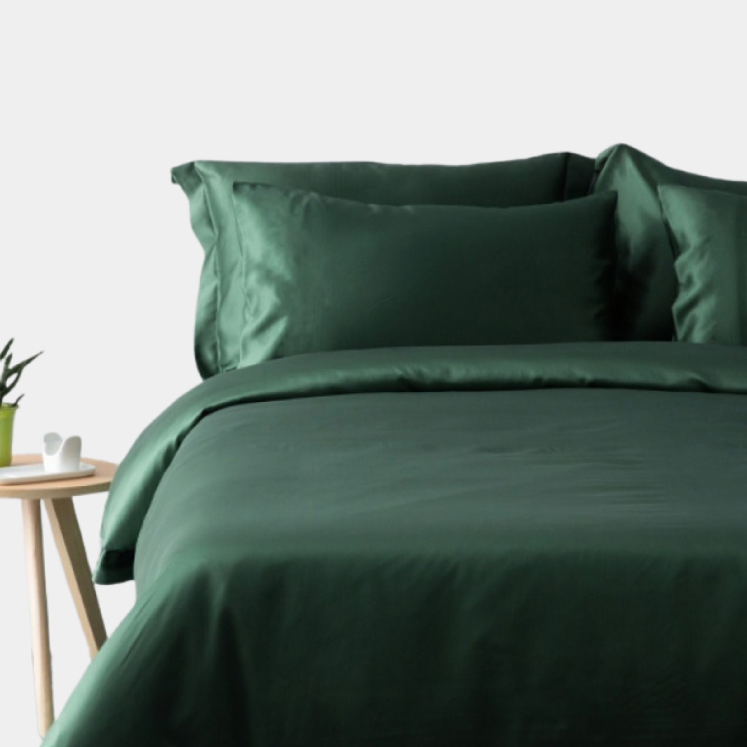 Drap housse en soie 19momme forêt verte