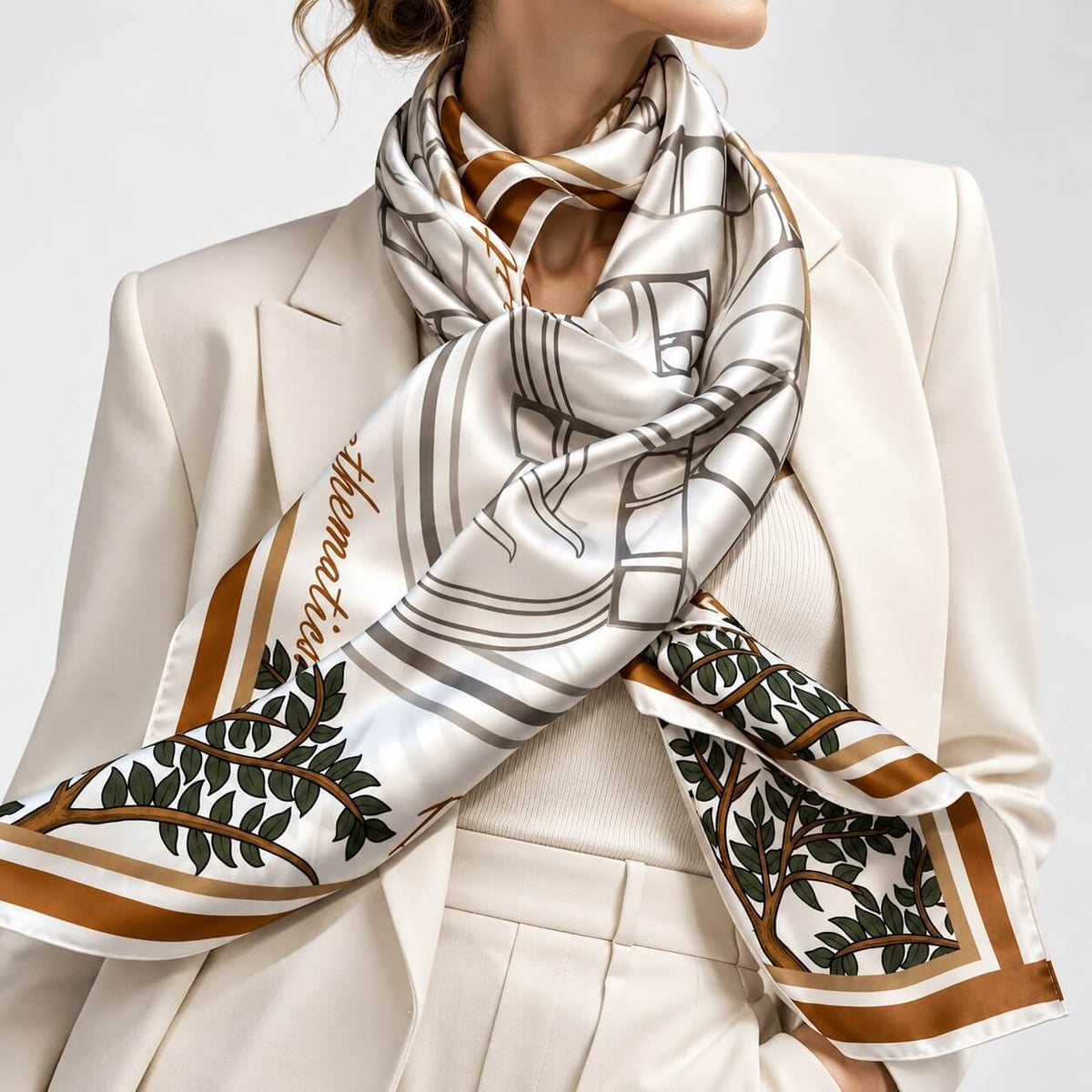 Silk scarf - Mathematics (90×90 cm)