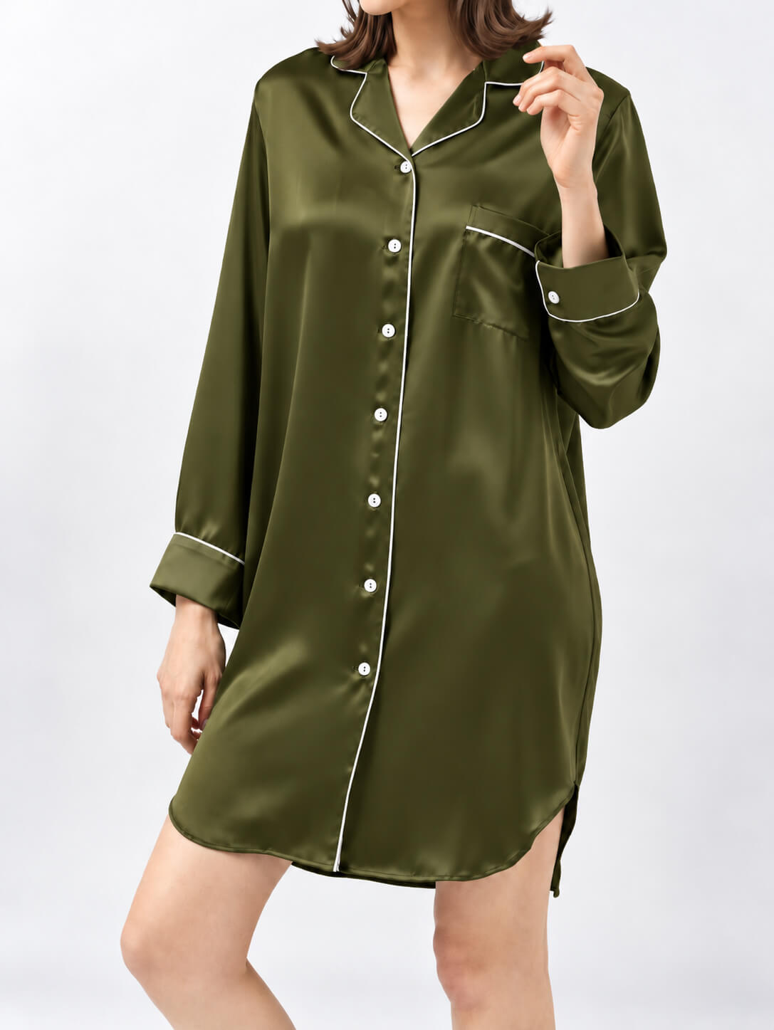 camisón de seda para mujer