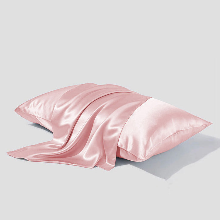 Taies d'oreiller en soie 19momme rose