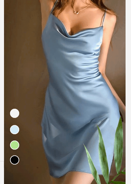 Nuisette de soie à bretelles