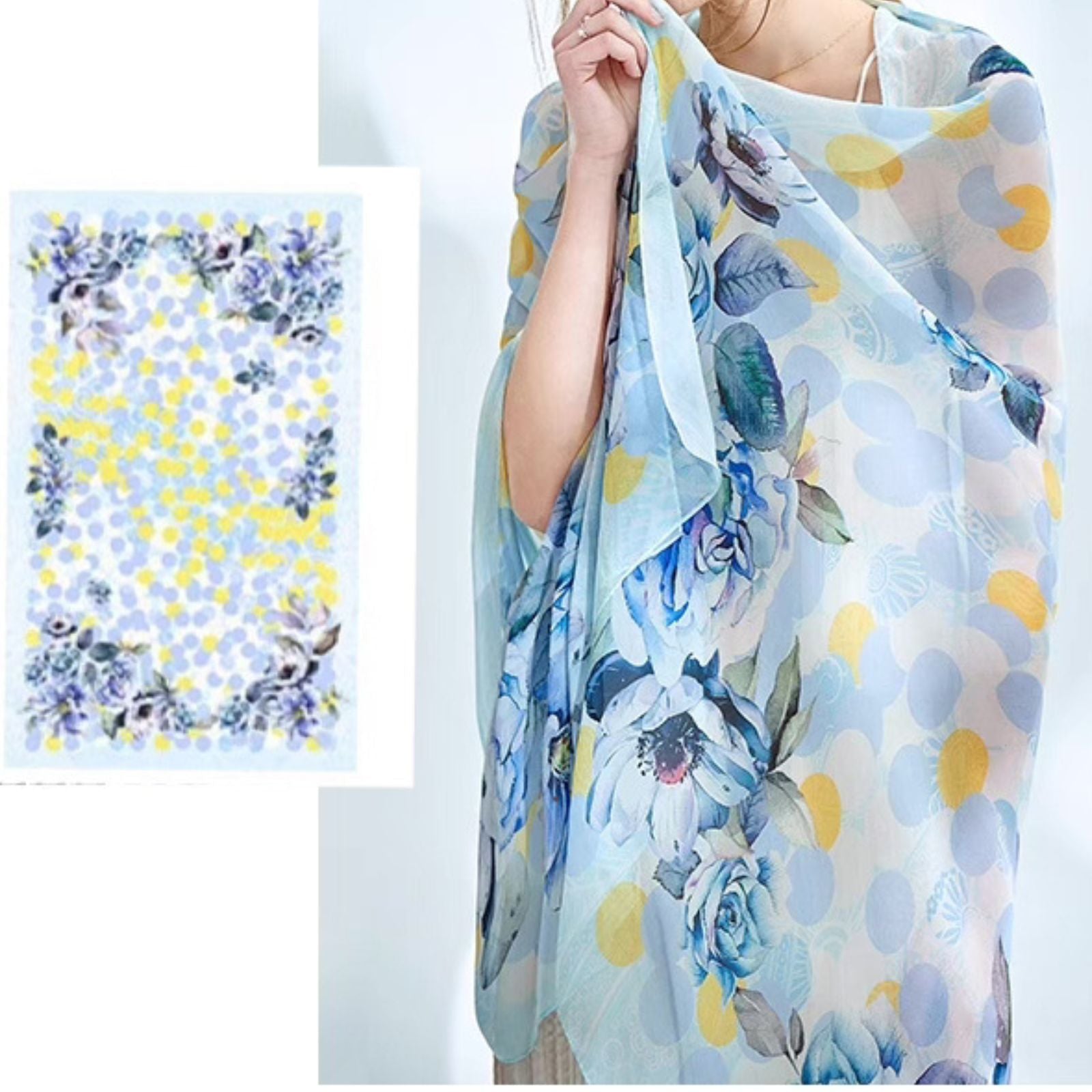 Large silk scarf