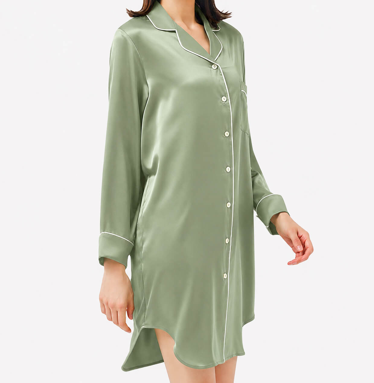 camisón de seda para mujer