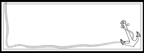 Foulard en chiffon de soie - Ancre