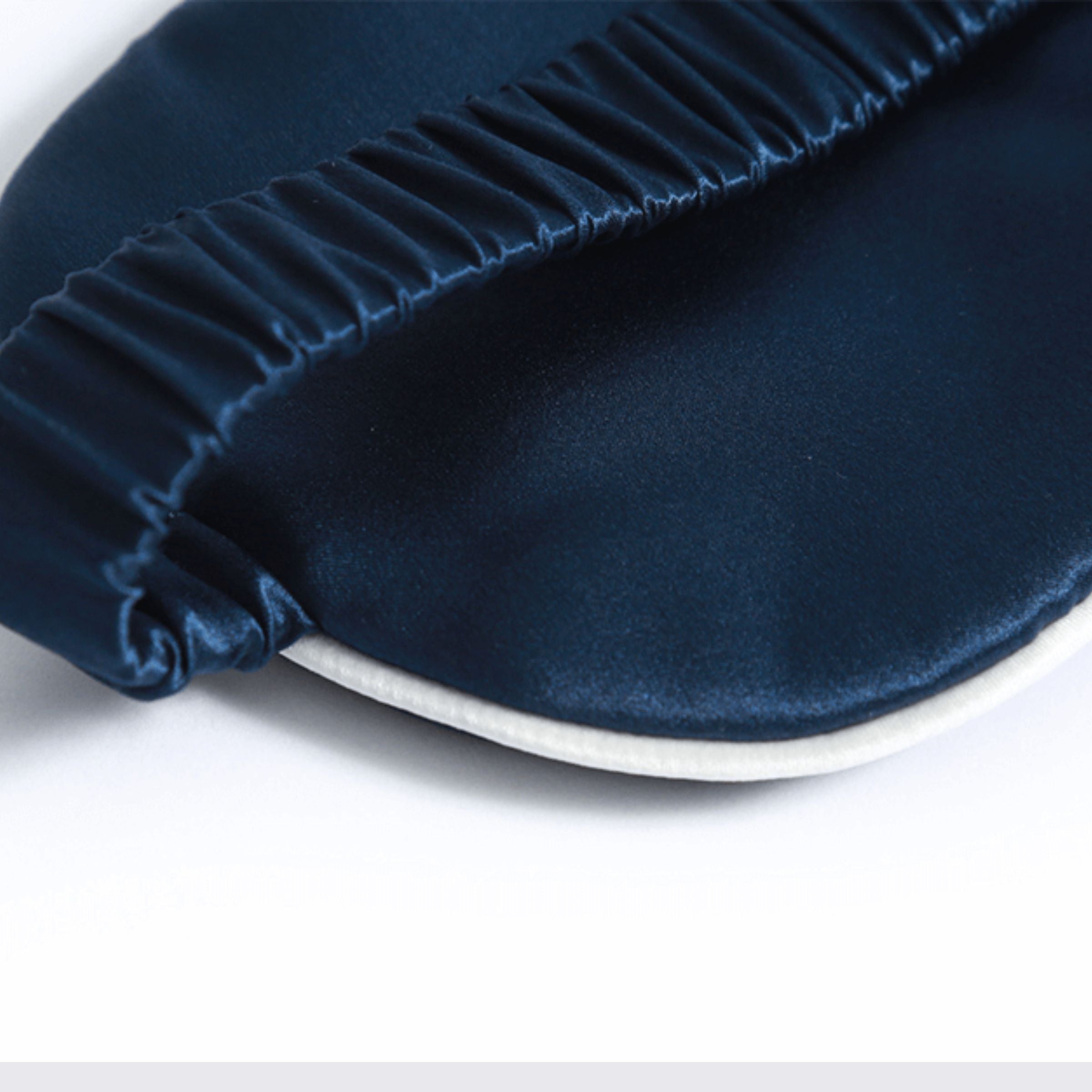 Silk eye mask with silk-wrapped elastic band